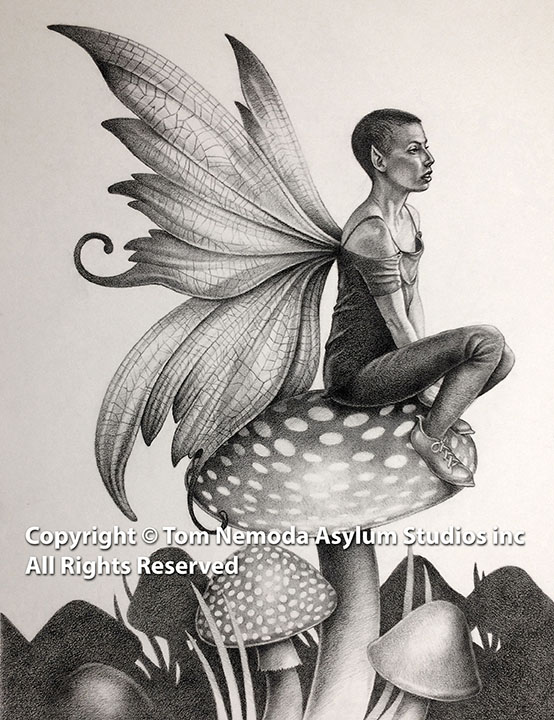 Fawna on a Toadstool Art Print